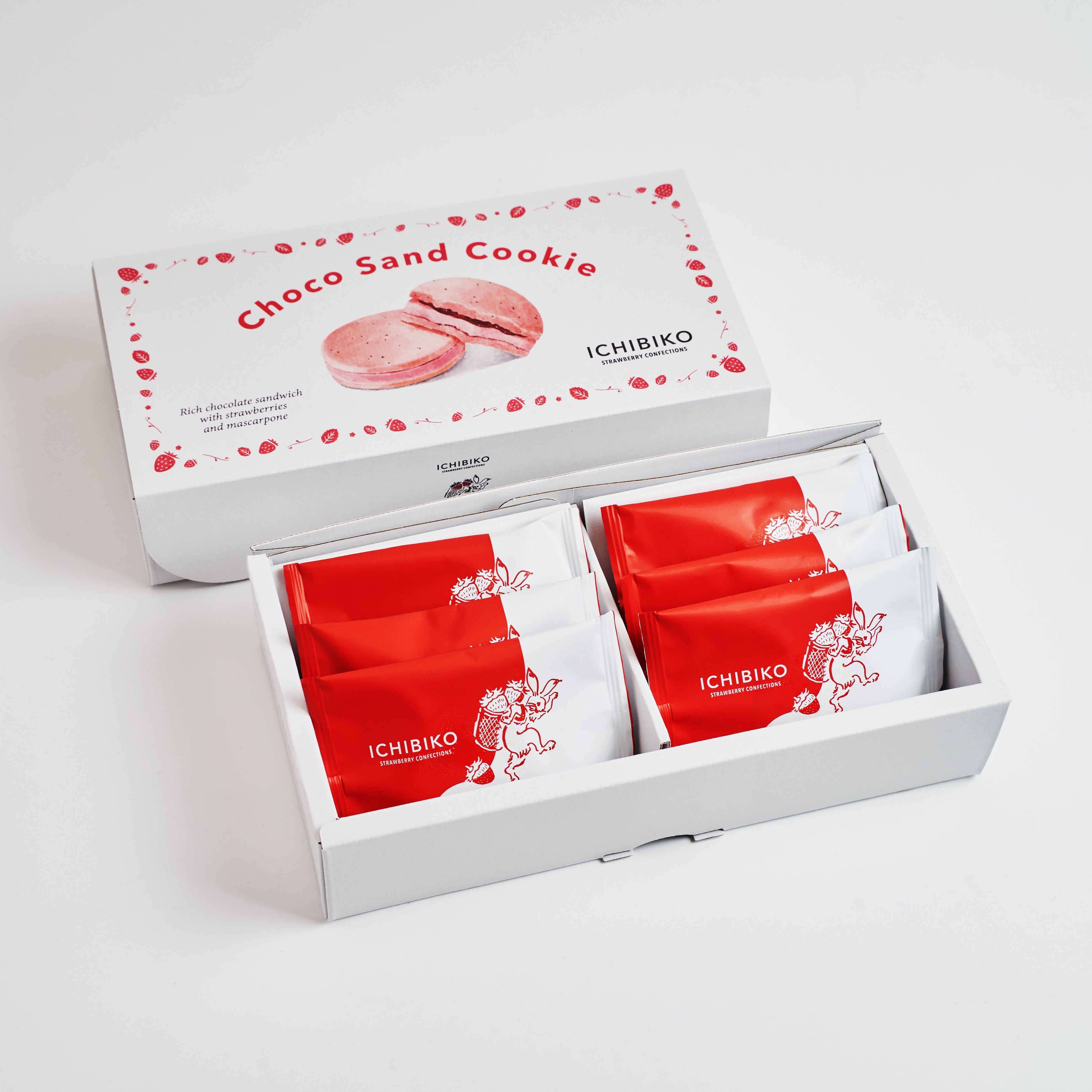 チョコサンドクッキー〈いちごマスカルポーネ〉6個入りBOX（新パッケージ）