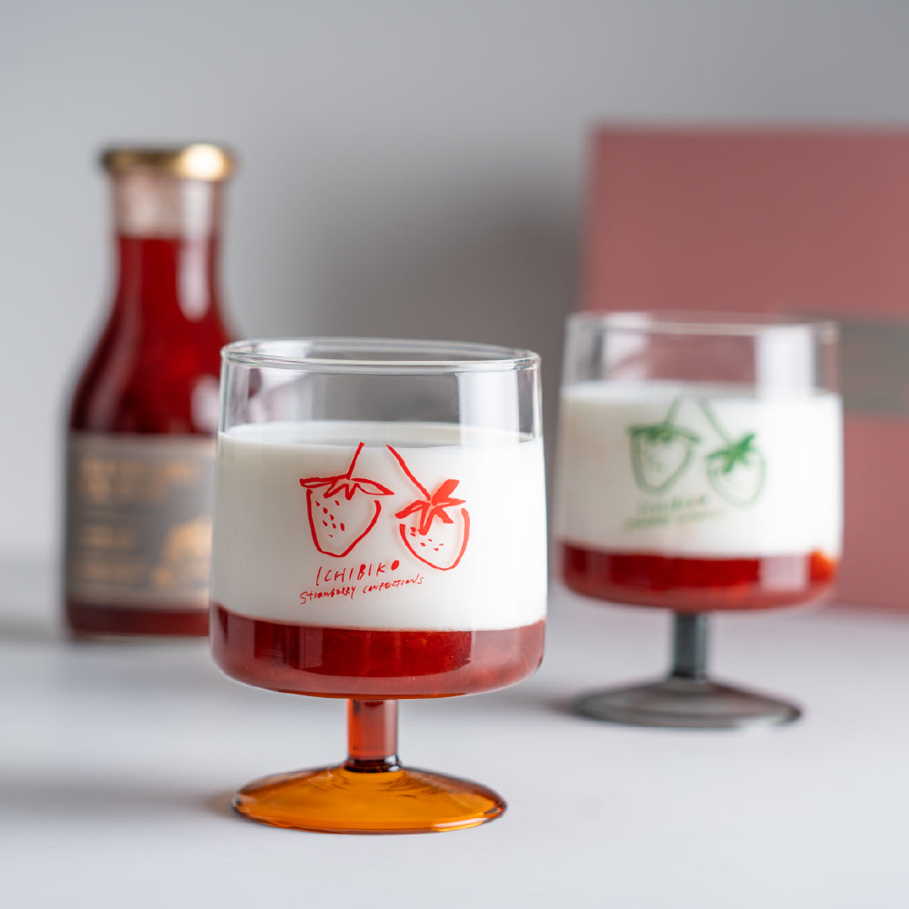 ICHIBIKO ゴブレットグラス&いちごミルクのもとセット