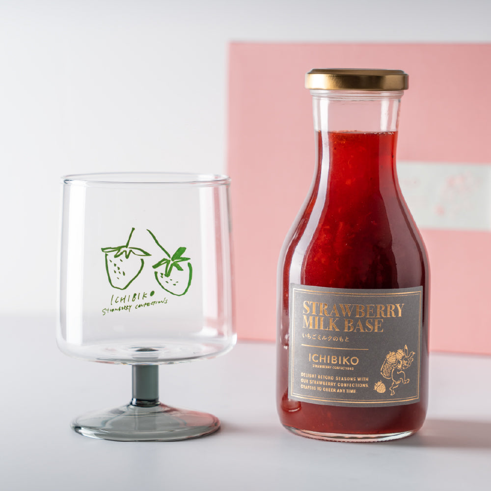 ICHIBIKO ゴブレットグラス&いちごミルクのもとセット