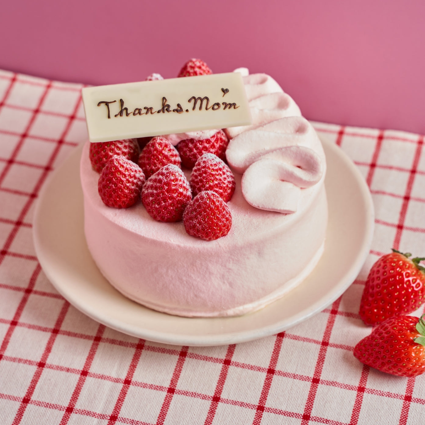 【2026母の日予約・店頭受取】母の日いちごのピンクショートケーキ（4号）